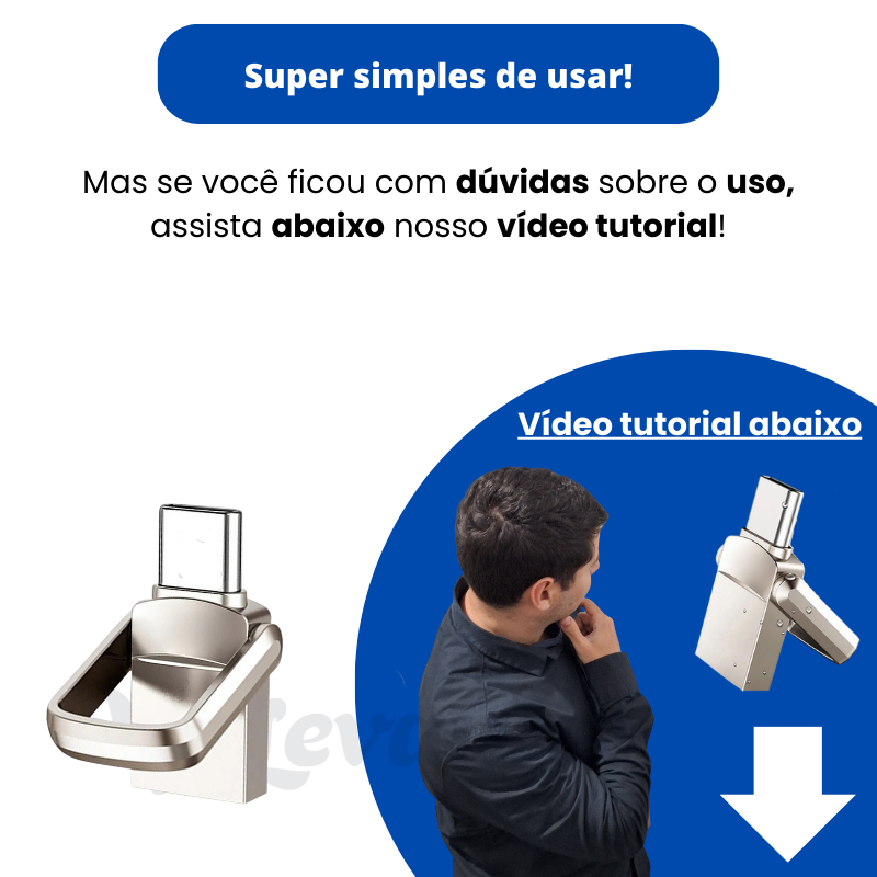 Pendrive Universal celular e PC - 2 TB Por preço de 1 TB