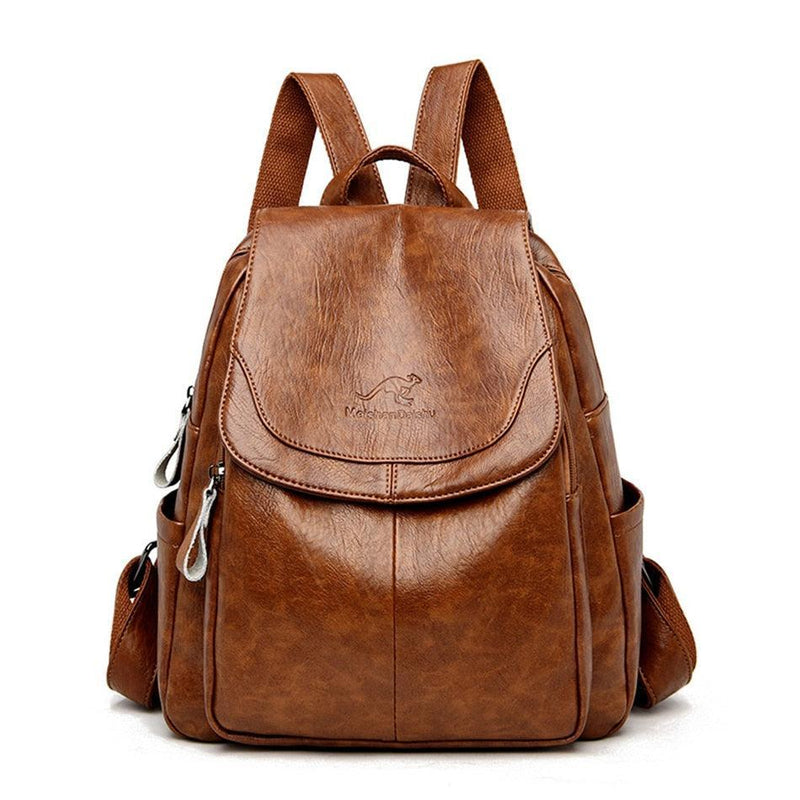 Mochila em Couro Vintage Genuino - Aussie
